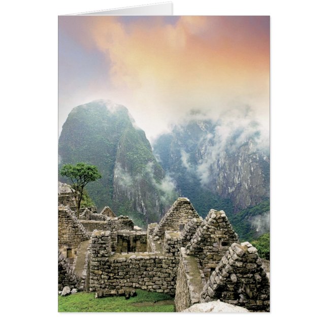 Cartão Peru, Machu Picchu, a antiga cidade perdida de (Frente)