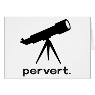 Cartão Pervertido com Telescópio Paródia Divertida Humor