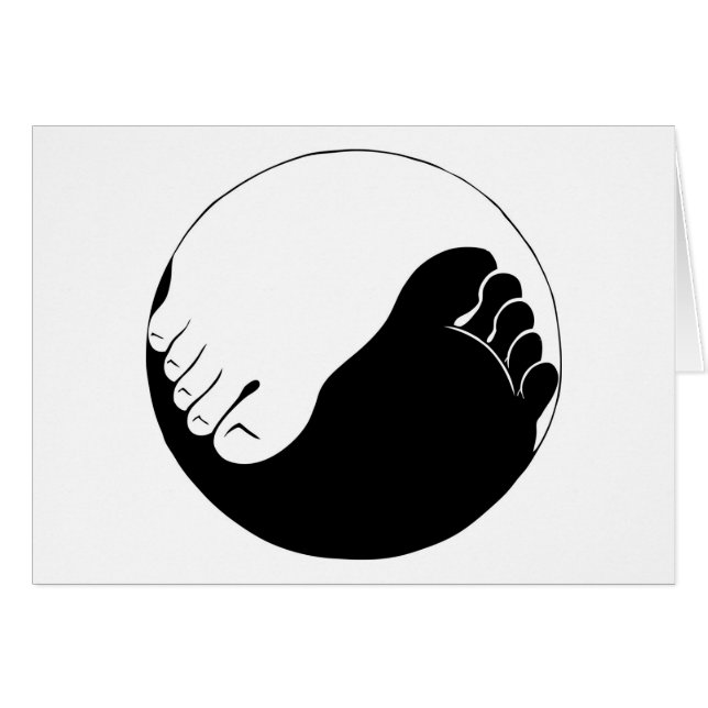 Cartão Pés de Yin Yang (Frente Horizontal)
