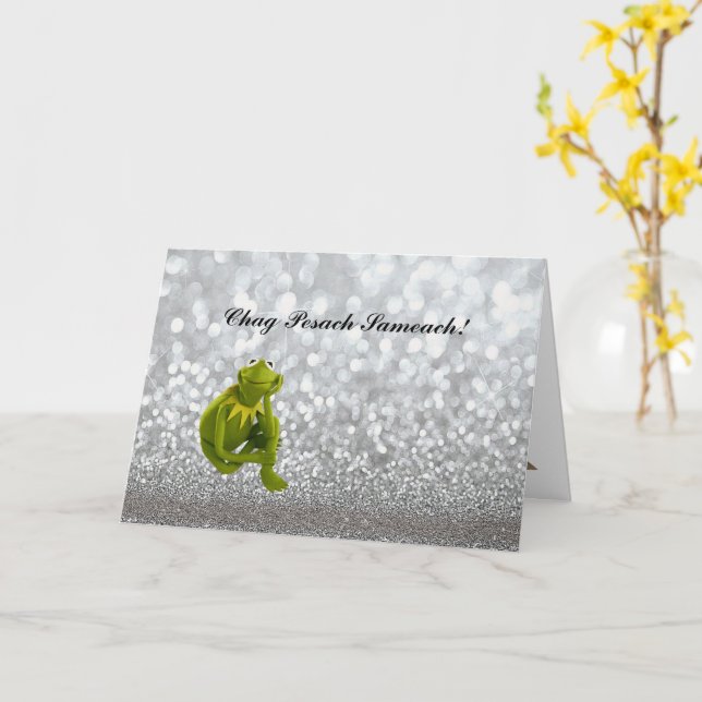 Cartão Pesach Greeting Card Happy Passover in Hebrew (Flor Amarela)