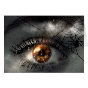 Cartão PESADELO! (olho - aranha - Web) ~