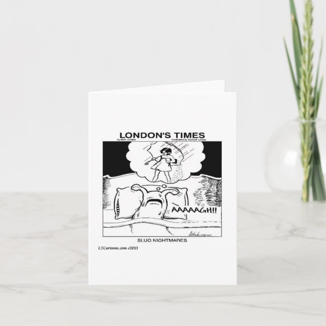 Cartão Pesadelos de Lesma Clássico LTCartoons Comic (Frente)