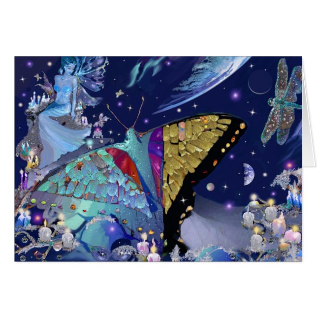 Cartão Pesado da borboleta (Frente Horizontal)