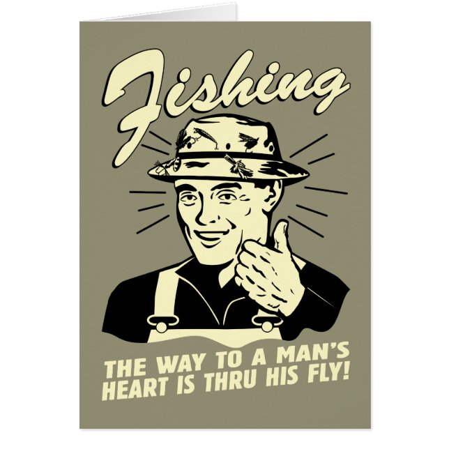 Cartão Pesca: Através de sua mosca (Frente)
