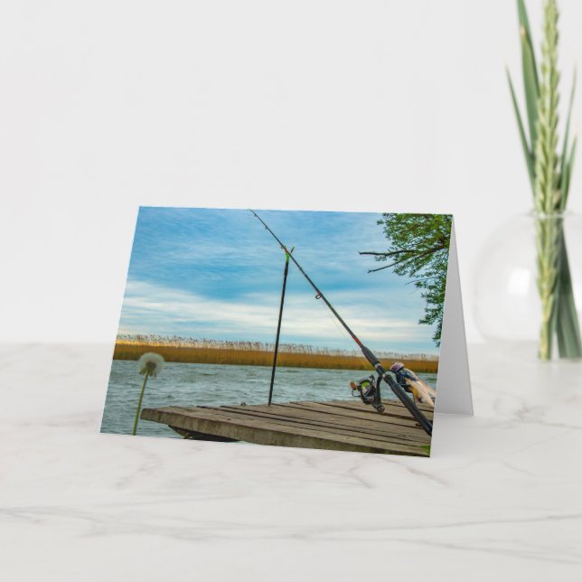 Cartão Pesca com mosca. (Frente)
