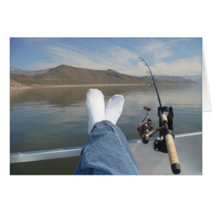 Cartão pesca de pés