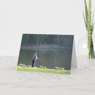 Cartão Pesca de primavera no Pond