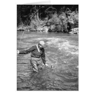 Cartão Pesca do homem