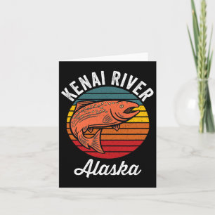 Cartão Pesca do salmão no rio Kenai Alaska