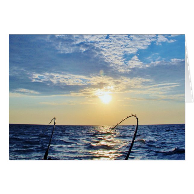 Cartão Pesca em água ondulada (Frente Horizontal)