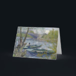 Cartão Pesca em Primavera | Vincent van Gogh<br><div class="desc">Pesca em Primavera, Pont de Clichy (Asnières) (1887) | Arte original do artista poste-impressionista neerlandês Vincent Van Gogh (1853-1890). A pintura retrata dois barcos de pesca na água perto de uma ponte em tons suaves de cor azul e verde. Use as ferramentas de design para adicionar texto personalizado ou personalizar...</div>