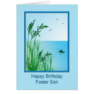 Cartão Pesca marítima de Foster Son Birthday