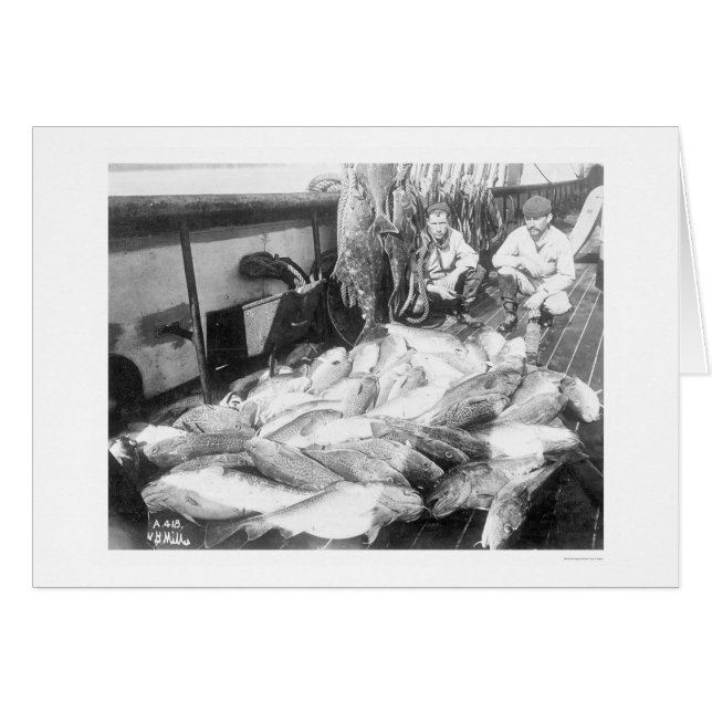 Cartão Pesca No Alasca 1922 (Frente Horizontal)