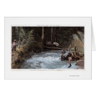 Cartão Pesca no ribeiro da Commonwealth