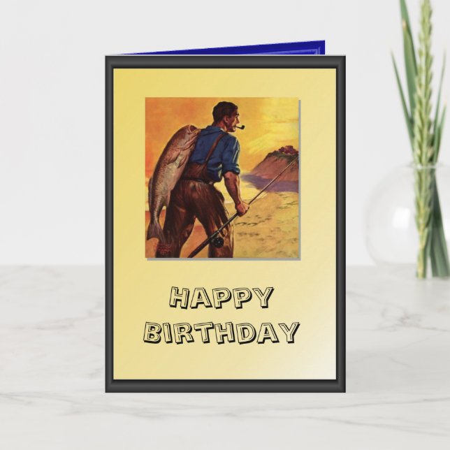 Cartão pescador bem-sucedido (Frente)