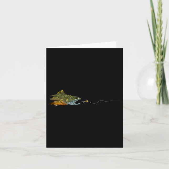 Cartão Pescador de mosca-frade-fralda-de-fralda-seca (Frente)