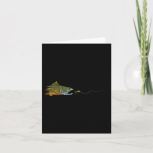 Cartão Pescador de mosca-frade-fralda-de-fralda-seca