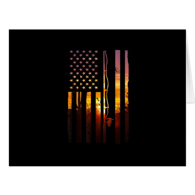 Cartão Pescador de peixe pescado americano Funny Bass Fis (Frente horizontal)