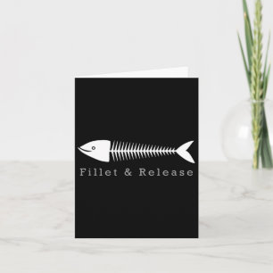 Cartão Pescador Engraçado Humor Tee Filet E Liberta