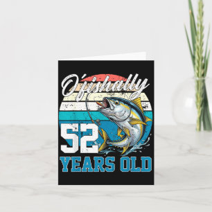 Cartão Pescador Oficialmente 52 Anos Aniversário de 52 an
