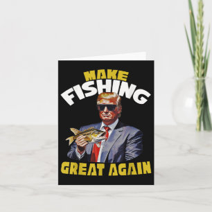 Cartão Pescador Para Trump 2024 Truta Fishing, Trump Peix