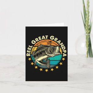 Cartão Pescadores Engraçados Excelente Vovô Mens Pesca Gr