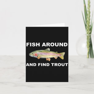 Cartão Pescando Por Perto E Encontrar Truta Camisa Divert