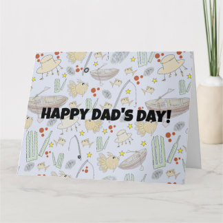 Cartão Pescaria e Críquete para o Dia dos Pais