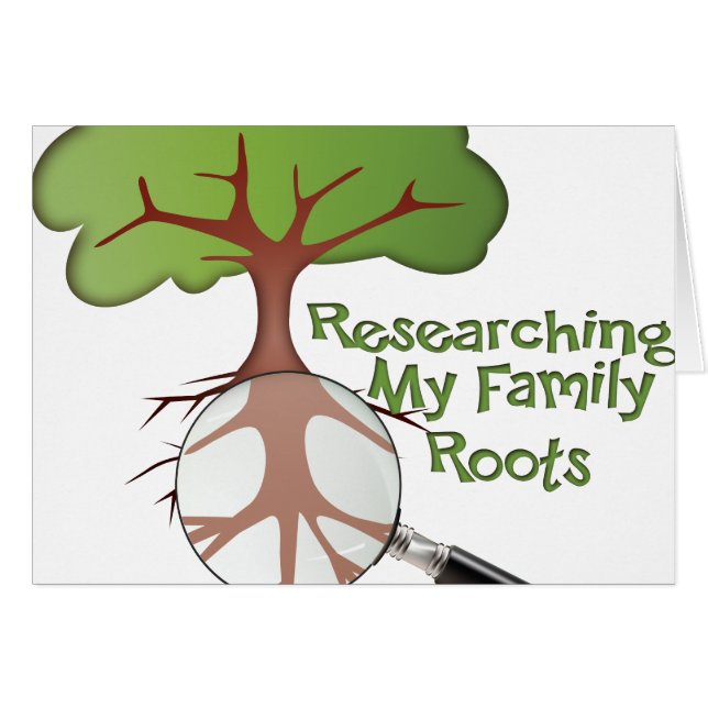 Cartão Pesquisando minhas Raízes Familiares (Frente Horizontal)