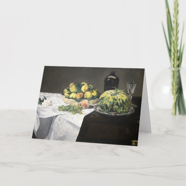 Cartão Pêssegos limões de vida por Manet Impressionist (Frente)