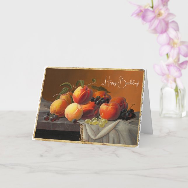 Cartão Pêssegos, Uvas e Maçãs (Orquídea)
