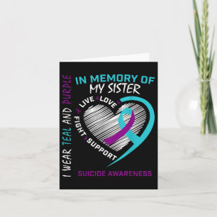 Cartão Pessoa Amada Em Memória Da Irmã Conscientização Do
