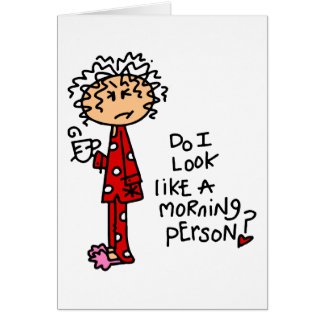 Cartão Pessoa da manhã?