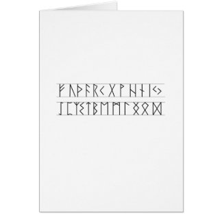 Cartão Pessoa idosa Futhark dos Runes