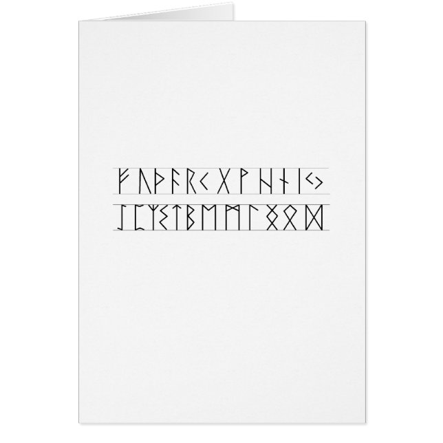 Cartão Pessoa idosa Futhark dos Runes (Frente)