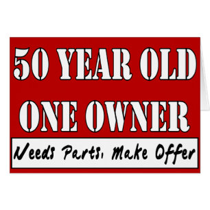 Cartão Pessoas de 50 anos, um proprietário - as peças d