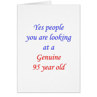 Cartão Pessoas de 95 anos 95 genuínas
