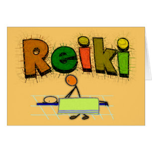 Cartão Pessoas dos presentes do design da vara de Reiki