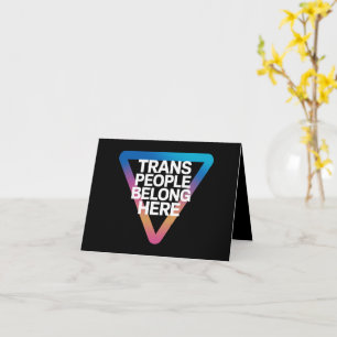 Cartão Pessoas Trans Pertencem Orgulho Direitos Gay Respe