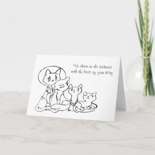 Cartão Pet Cat Sympathy Card with Poem (Female Cat)