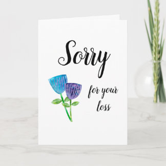 Cartão Pet Dog Cat Sympathy Condolences Floral Greeting