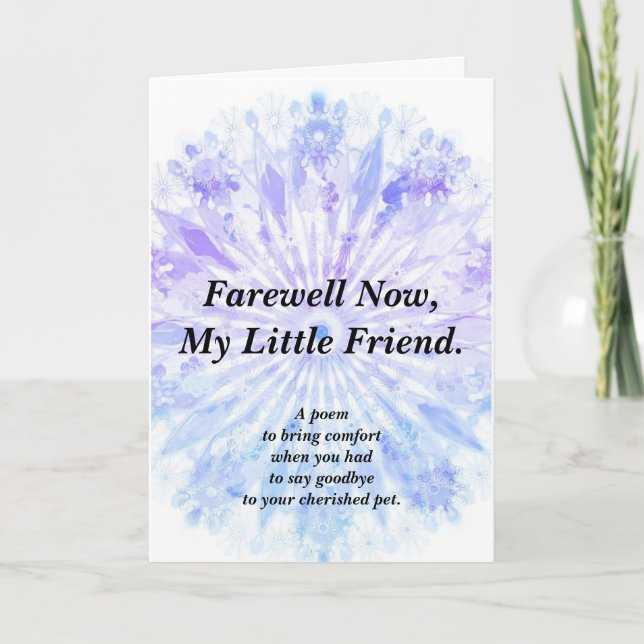 Cartão Pet Foled de Poema de Simpatia (Frente)