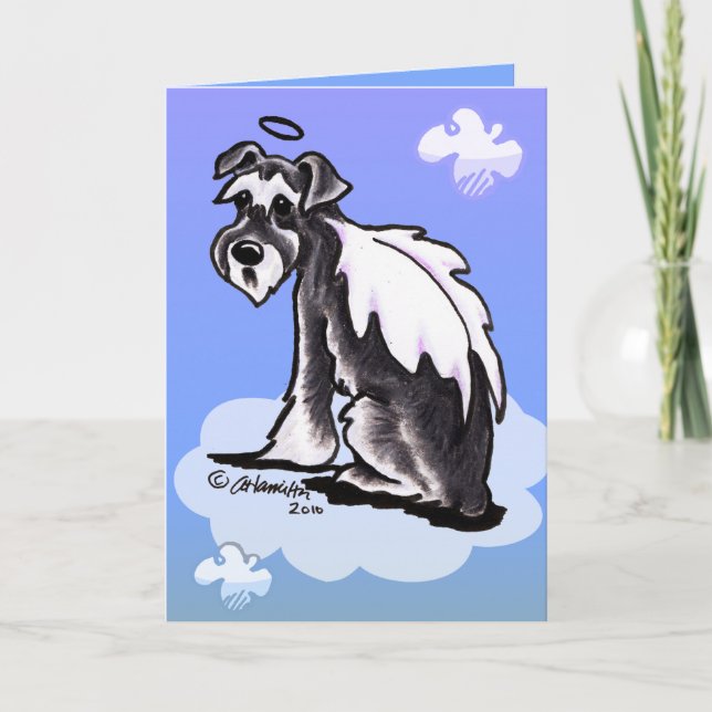 Cartão Pet Loss Schnauzer (Frente)