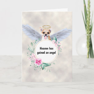 Cartão Pet memorial Chihuahua cão angel asas poema