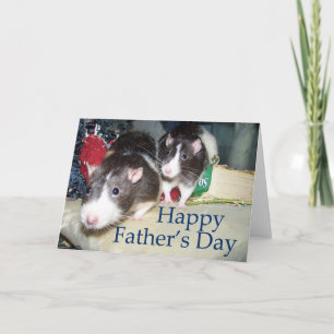 Cartão Pet Rat Father's Day Card