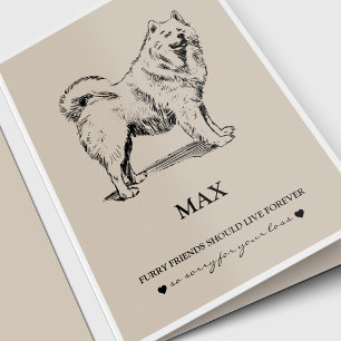 Cartão Pet Sympathy Cards Best Friend Samoyed