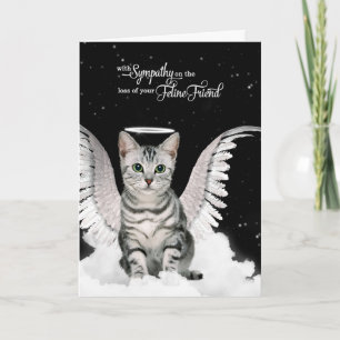 Cartão Pet Sympathy Perda de um Angel Tabby Cat