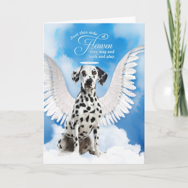 Cartão Pet Sympathy Perda de um Anjo Dalmaciano (Frente)