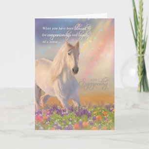 Cartão Pet Sympathy Perda de um Cavalo Arco-íris Branco C