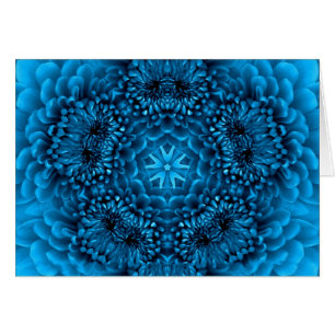 CARTÃO PETAIS AZUIS DAHLIA FLOWALS